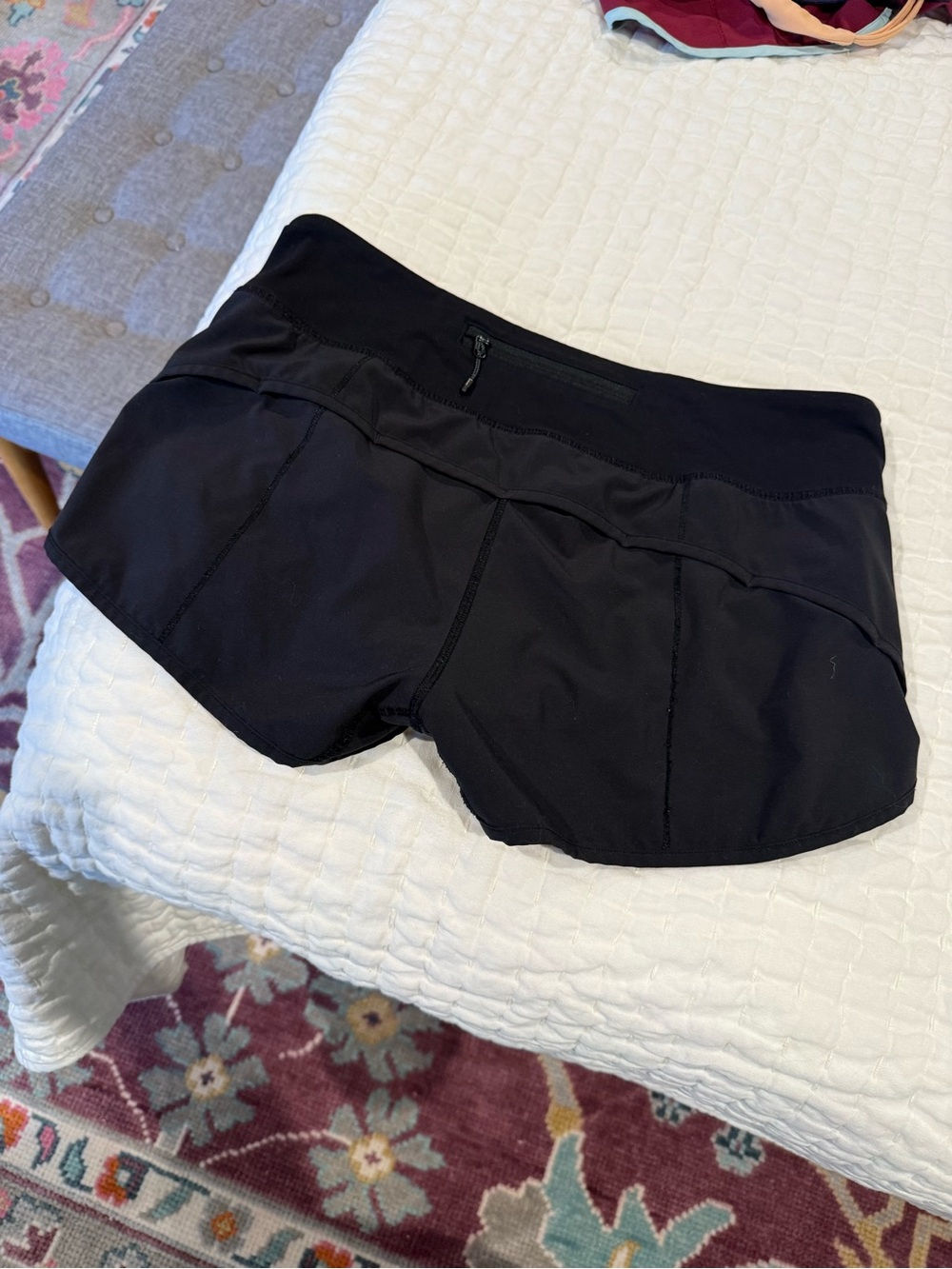 lululemon athletica Black Women's Running Shorts with Zip Pocket